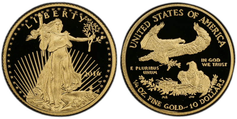 2016 (W) Proof American Eagle Ten Dollar Gold - 30th Anniversary