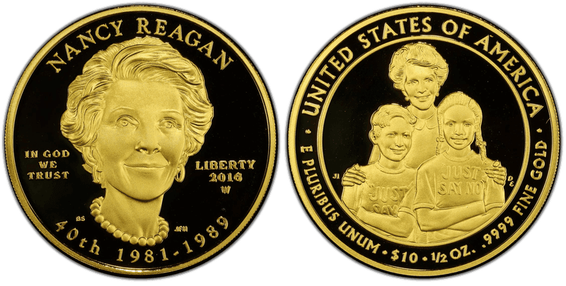 2016 (W) Proof Nancy Reagan First Spouse Ten Dollar Gold