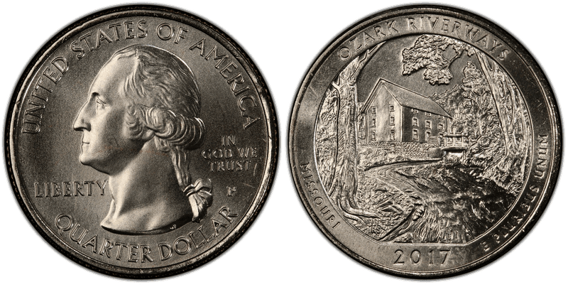 2017 (P) Ozark Riverways National Park Quarter