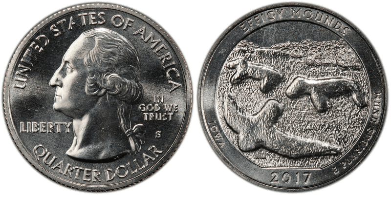 2017 (S) Effigy Mounds National Park Quarter