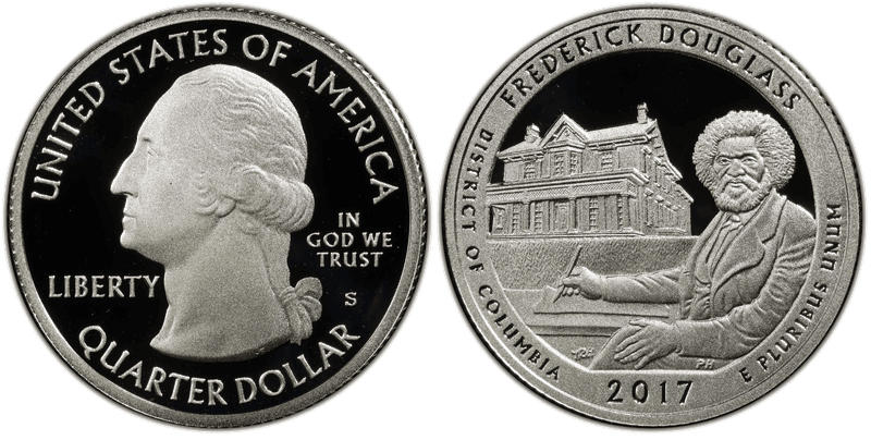 2017 (S) Proof Frederick Douglass NP-Silver Quarter