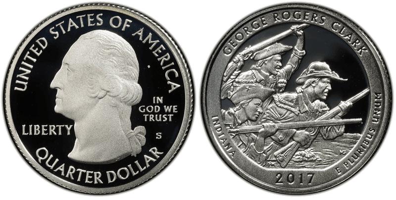2017 (S) Proof George R. Clark NP-Silver Quarter