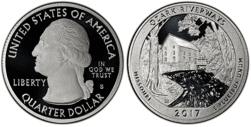 2017 (S) Proof Ozark NP-Silver Quarter