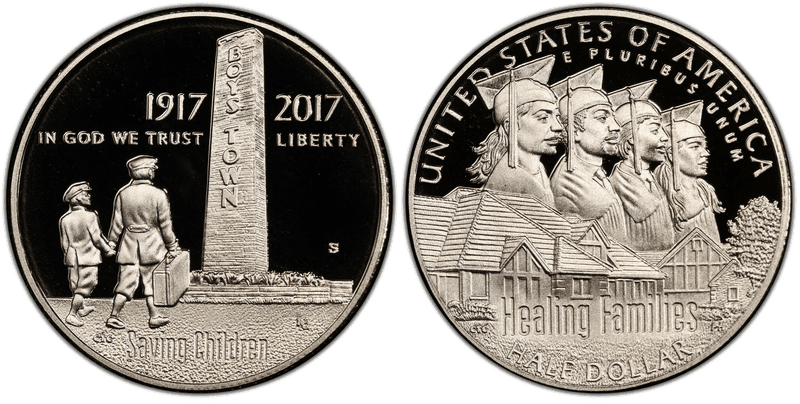 2017 (S) Proof Boys Town Centennial Commemorative Half Dollar