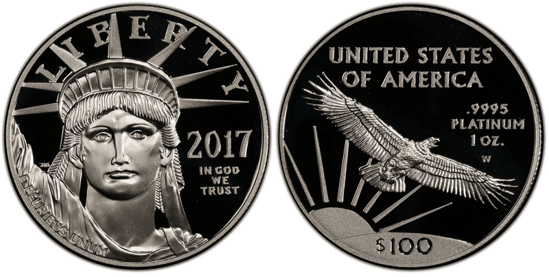 2017 (W) Proof American Eagle One Hundred Dollar Platinum - 20th Anniversary