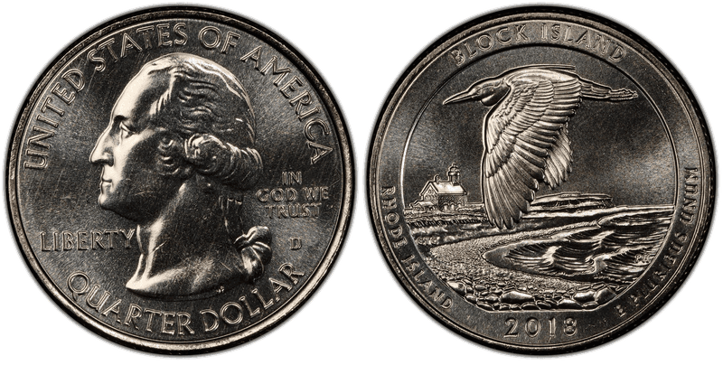 2018 (D) Block Island National Park Quarter