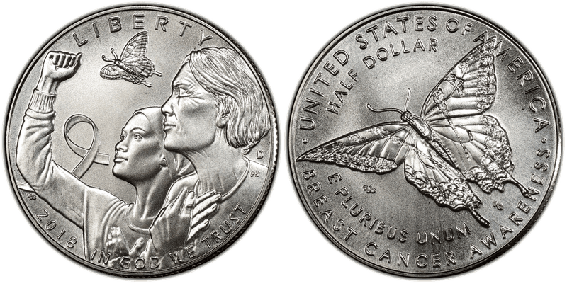2018 Breast Cancer Awareness Commemorative Half Dollar