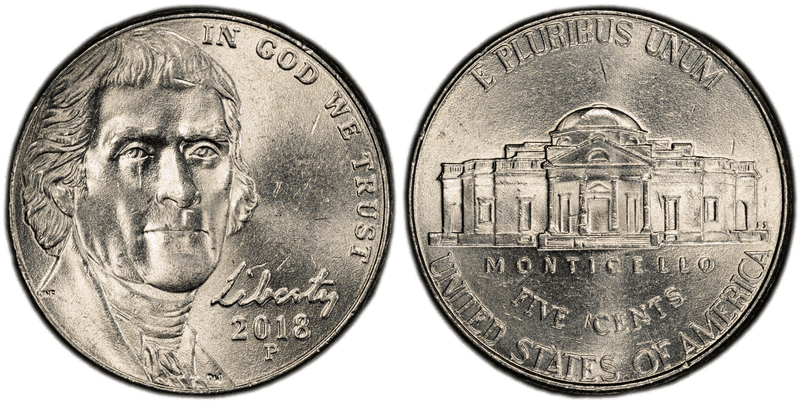 2018 (P) Jefferson Nickel