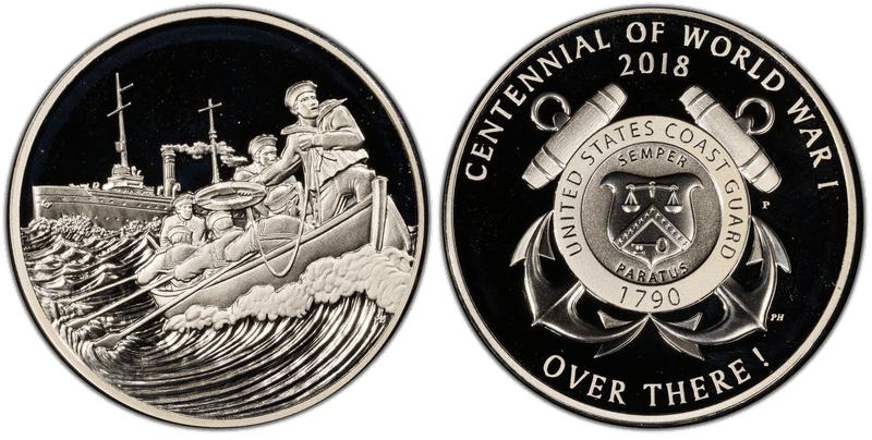 2018-P Medal WWI Centennial - Coast Guard