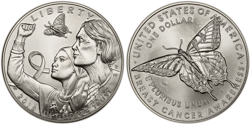 2018 (P) Breast Cancer Awareness Dollar