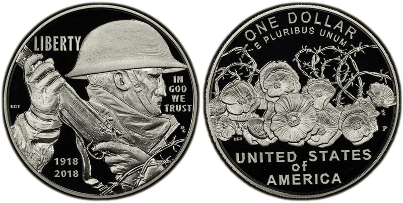 2018 (P) Proof WWI Centennial Dollar