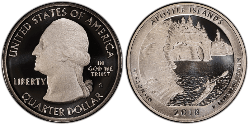 2018 (S) Proof Apostle Islands NP-Silver Quarter
