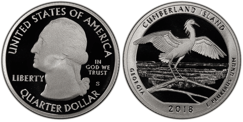 2018 (S) Proof Cumberland Island National Park Quarter