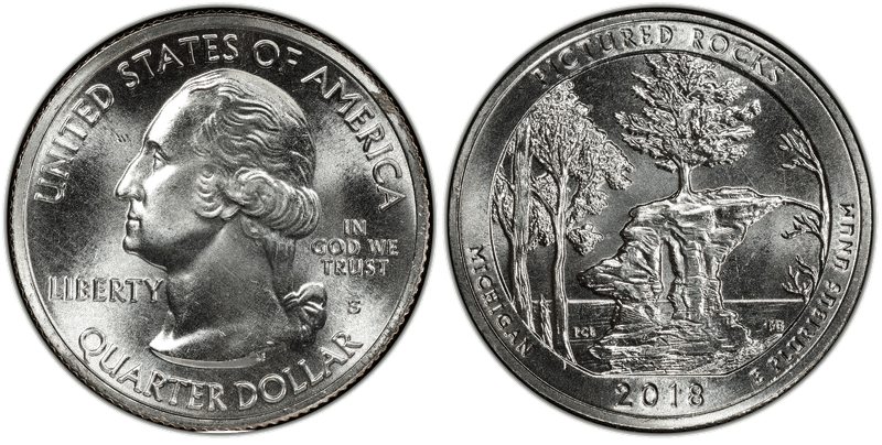 2018 (S) Pictured Rocks National Park Quarter