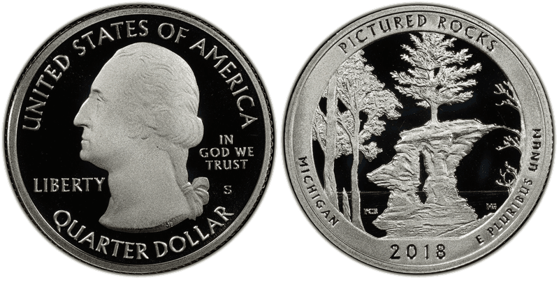 2018 (S) Proof Pictured Rocks National Park Quarter
