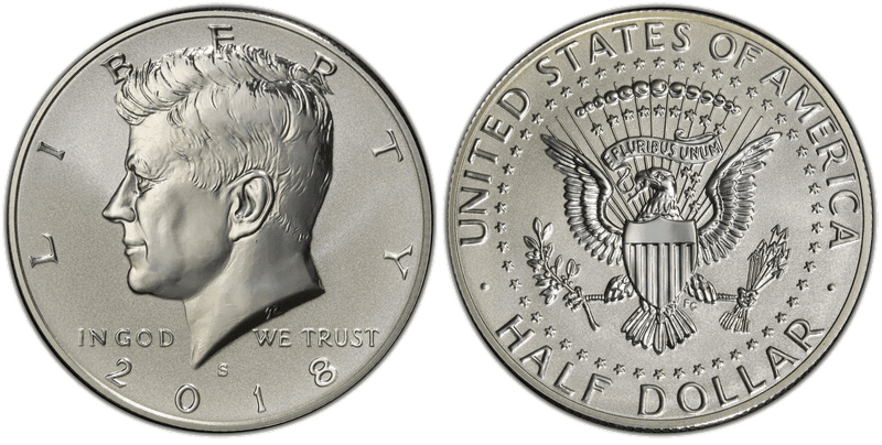 2018 (S) Reverse Proof Silver Kennedy Half Dollar