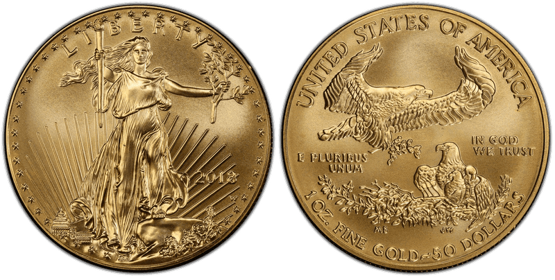 2018 (W) Burnished American Eagle Fifty Dollar Gold