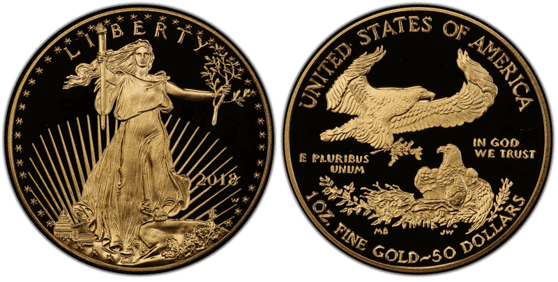 2018 (W) Proof American Eagle Fifty Dollar Gold