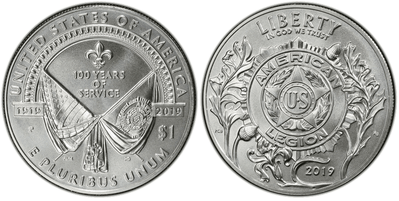 2019 (P) American Legion 100th Ann Dollar