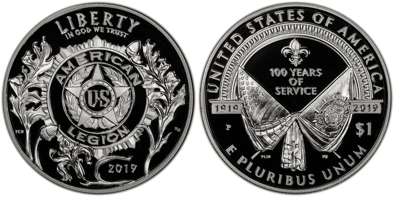 2019 (P) Proof American Legion 100th Ann Dollar