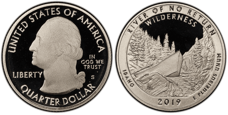 2019 (S) Proof Frank Church River of No Return National Park Quarter