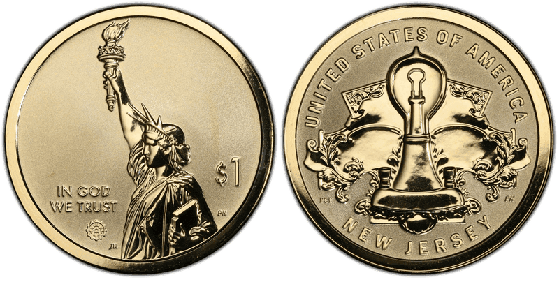 2019 (S) Reverse Proof American Innovation Dollar - New Jersey