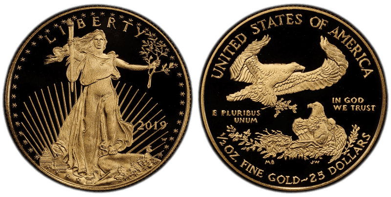 2019 (W) Proof American Eagle Twenty Five Dollar Gold