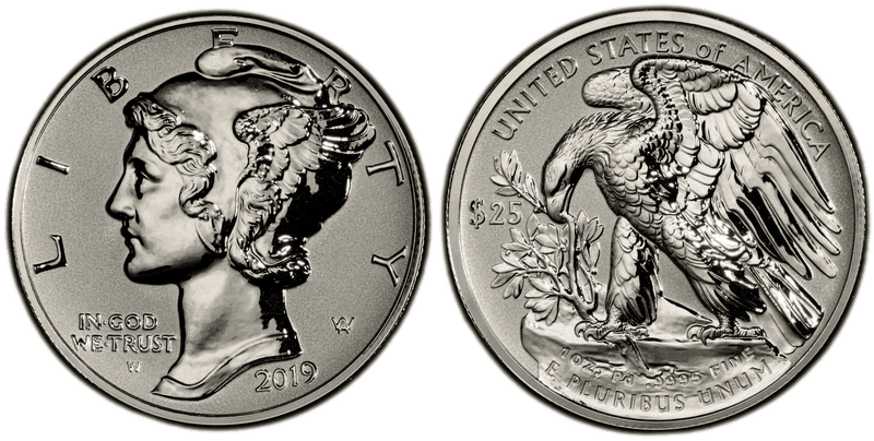 2019 American Palladium Eagles Twenty Five Dollar