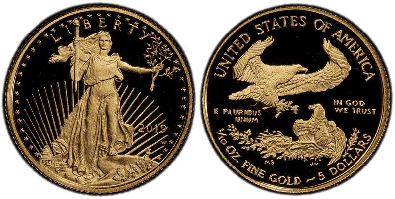 2019 (W) Proof American Eagle Five Dollar Gold