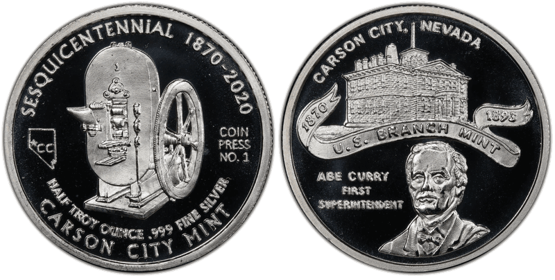 2020 Medal Carson City Mint Sesquicentennial