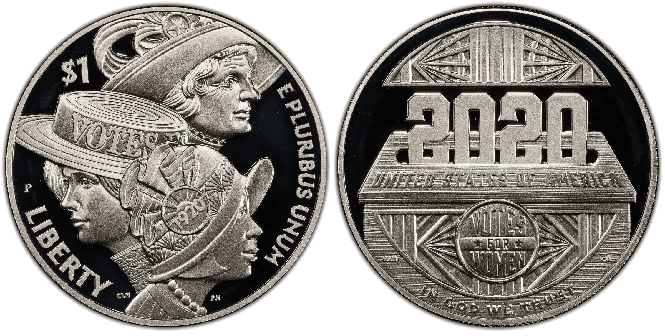 2020 Proof Women's Suffrage Centennial Dollar
