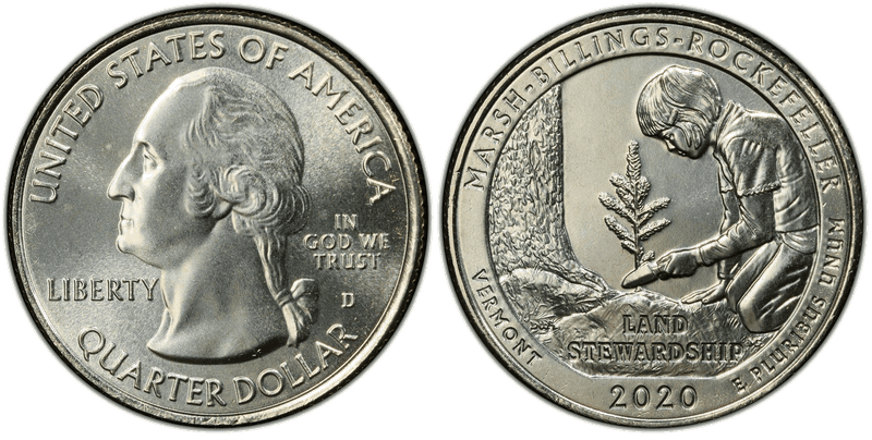 2020 (D) Marsh-Billings-Rockefeller National Park Quarter