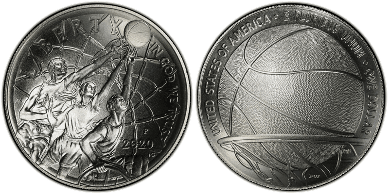 2020 Naismith Memorial Basketball Hall of Fame Commemorative Dollar