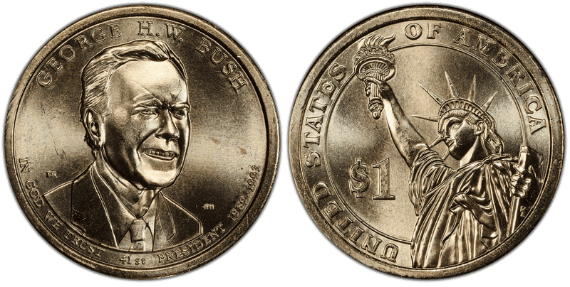 2020 (P) Presidential Dollar - George H.W. Bush, Position A