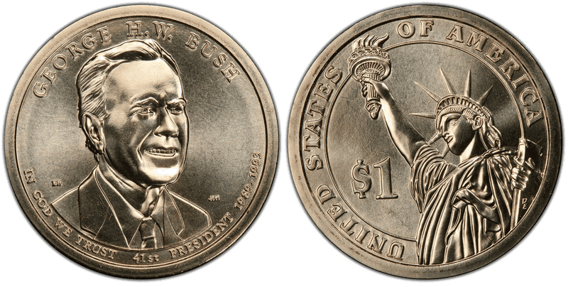 2020 (P) Presidential Dollar - George H.W. Bush, Position B