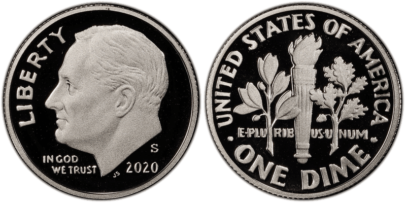 2020 (S) Proof Silver Roosevelt Dime