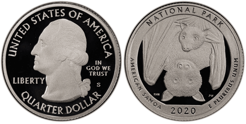 2020 (S) Proof American Samoa National Park - Silver Quarter