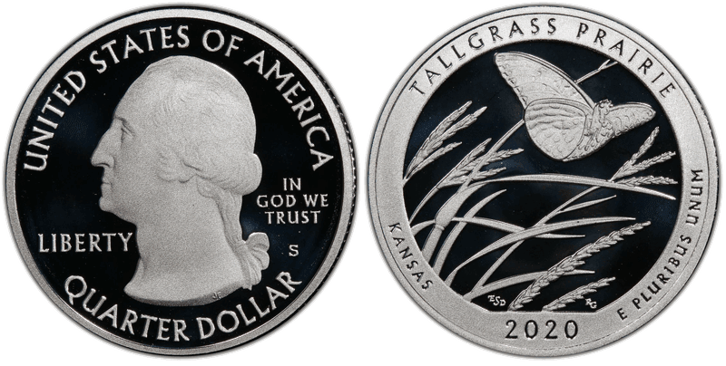 2020 (S) Proof Tallgrass Prairie National Park - Silver Quarter