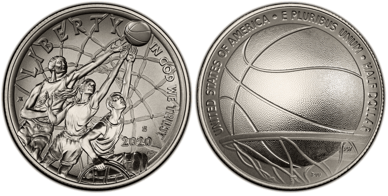 2020 (S) Basketball Hall of Fame Enhanced Uncirculated Commemorative Half Dollar