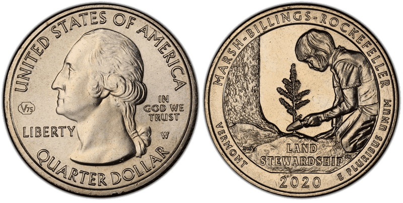 2020 (W) Marsh-Billings-Rockefeller National Park V75 Quarter