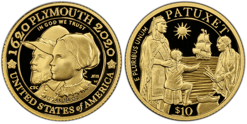 400th Mayflower Anniversary Ten Dollar Gold 2020