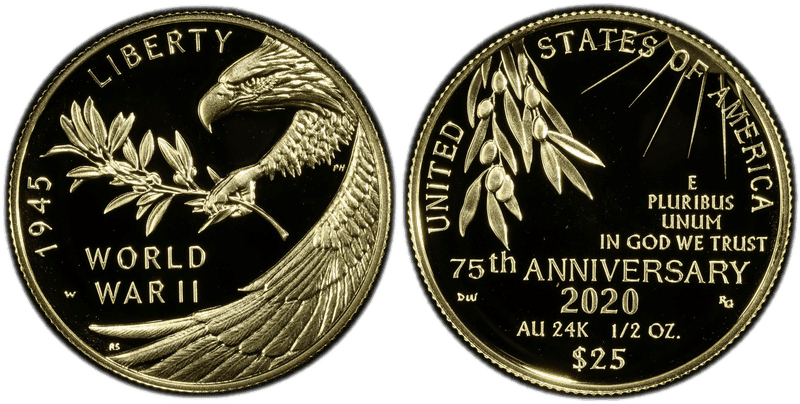 75th World War II Anniversary Twenty Five Dollar Gold 2020