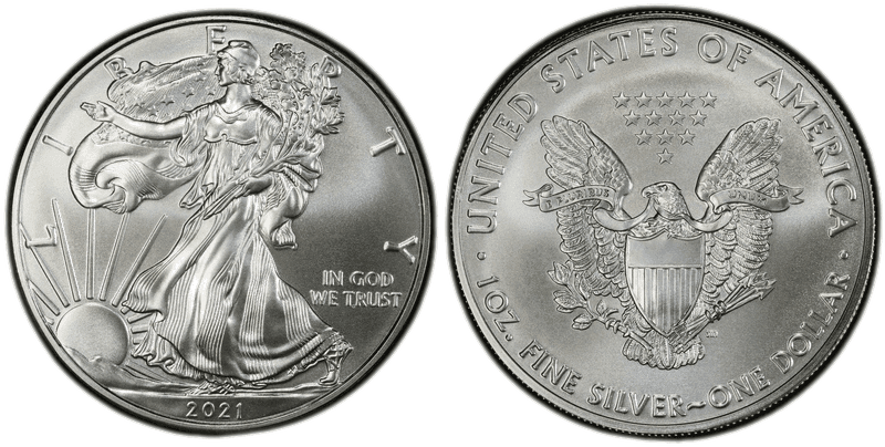 2021 (W) Silver Eagle - Heraldic Eagle
