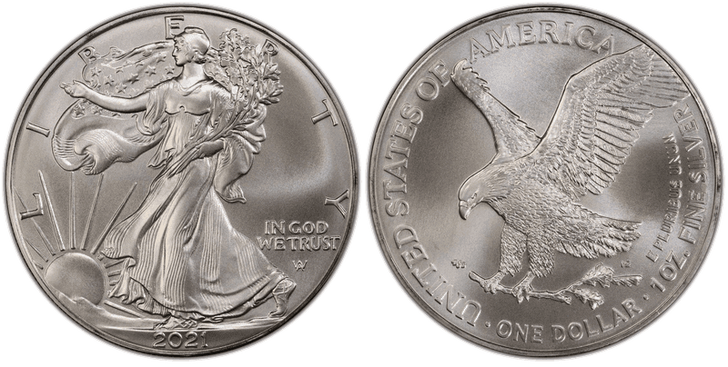 2021 (S)(W) Silver Eagle - Flying Eagle