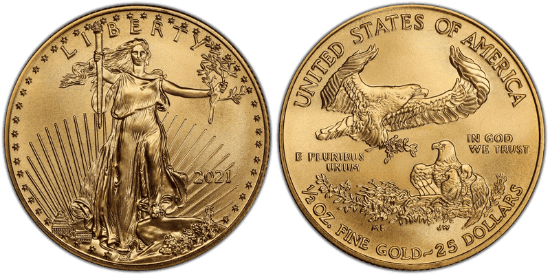 2021 American Eagle Twenty Five Dollar Gold - Type 1