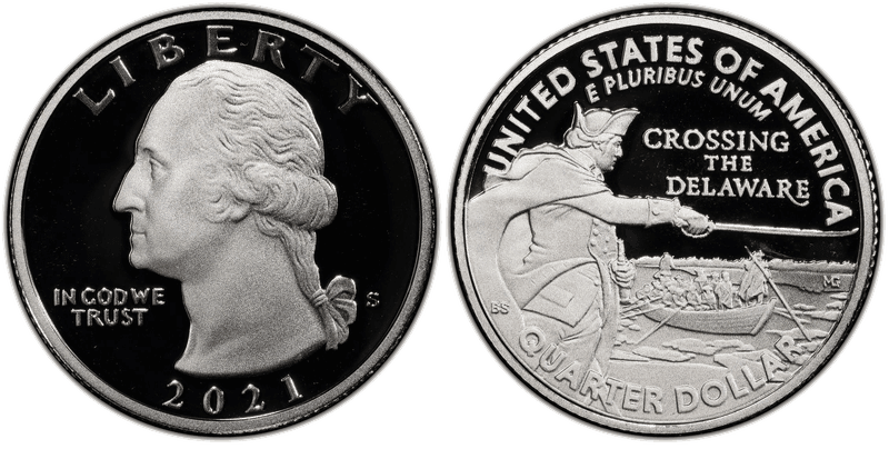 2021 (S) Proof Crossing the Delaware-Silver Quarter