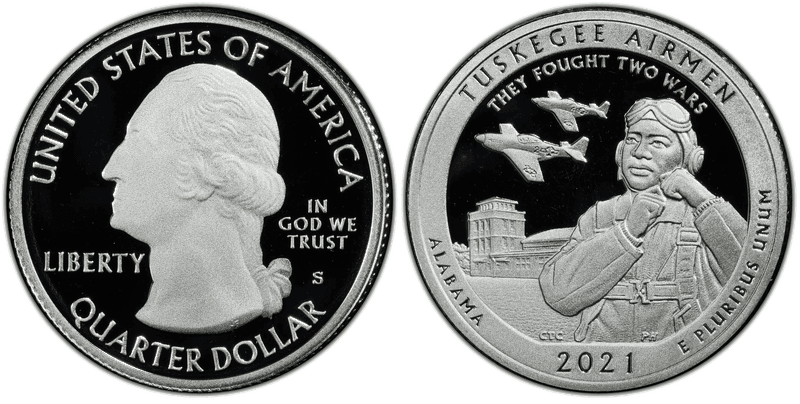2021 (S) Proof Tuskegee Airmen NP- Silver Quarter
