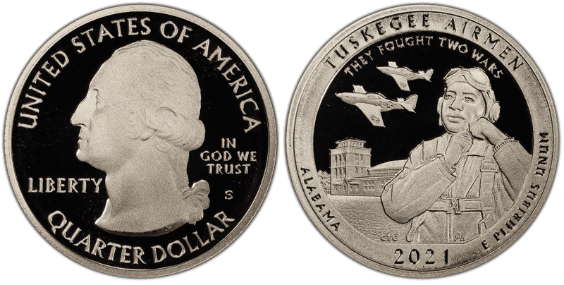 2021 (S) Proof Tuskegee Airmen National Park Quarter
