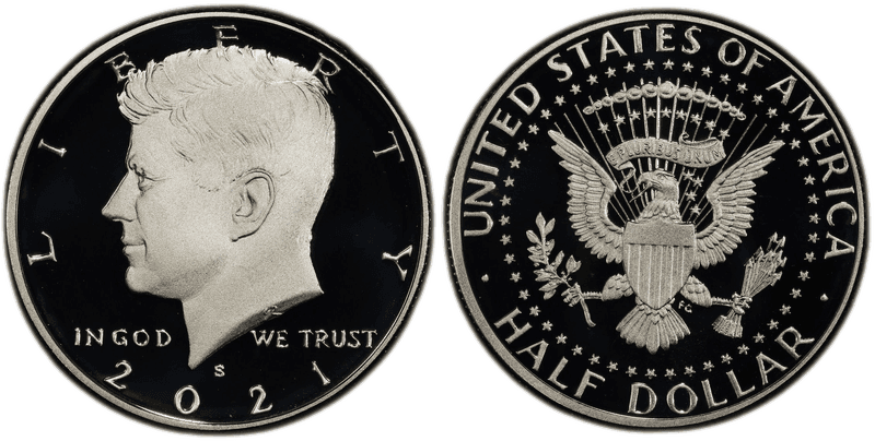 2021 (S) Proof Silver Kennedy Half Dollar