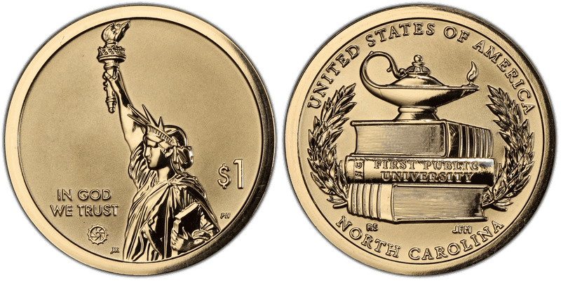 2021 (S) Reverse Proof American Innovation Dollar - North Carolina